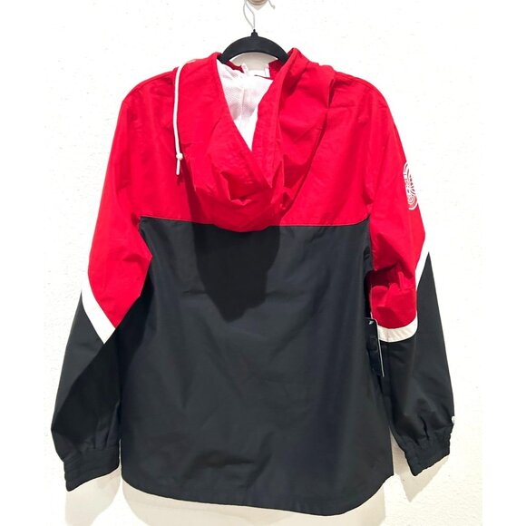 NWT Mitchell & Ness NHL Detroit Red Wings Red Tie Breaker Windbreaker Anorak, Si - Picture 4 of 4